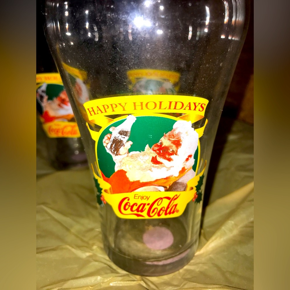 4 Coke Cola glasses